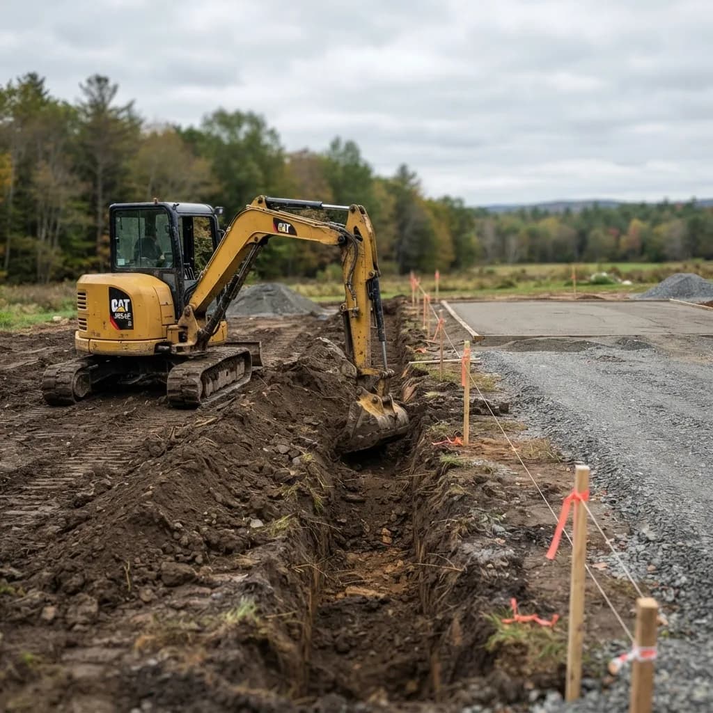 Excavation & Grading in Western Massachusetts — Saga Heavy Machine Co. job site