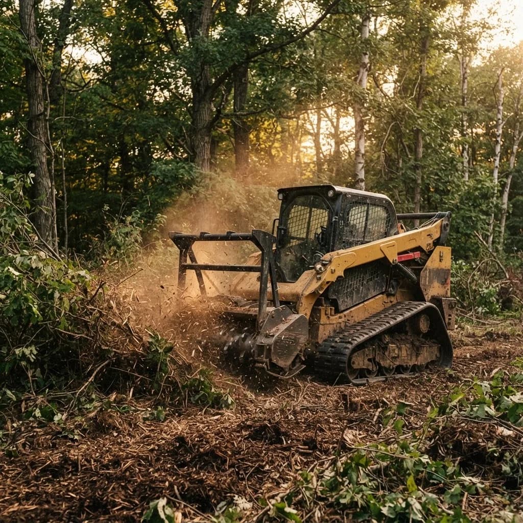 Land Clearing in Western Massachusetts — Saga Heavy Machine Co. job site